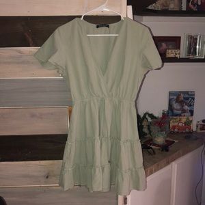 Pastel Color short sleeve dress - large size